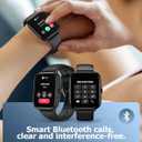 Black Smart Watch for Men Women, Bluetooth Call, 2.06" HD AMOLED Fitness Tracker, 118 Sports Modes, Blood Pressure/Heart Rate/SpO2/Sleep Monitor, IP68 Waterproof, Ideal Tech Gifts for Android iPhone