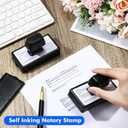 Marspark 2 Pcs Notary Stamps Includes Acknowledgement & Jurat Stamp Self Inking Notary Public Seal Supplies for Sworn and Subscribed, 1.38 x 3.35 inches