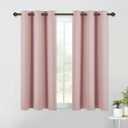 NICETOWN Modern Blackout Curtains Noise Reducing, Blush Pink, 2 Panels, W42 x L54, Thermal Insulated and Privacy Room Darkening Drape Panels for Boy's Guest Room Door Small Short Window
