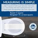 Mayfair Linden Slow Close Toilet Seat, Non Slip Heavy Duty Wood, Easy Install, Round, White