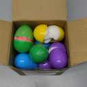 JOYIN 12 Pcs Prefilled Easter Eggs with Plush Toys, Plastic Eggs Filled with Mini Stuffed Plush Toys, Basket Stuffers for Toddlers, Easter Egg Hunt, Party Favors, Classroom Prizes for Kids