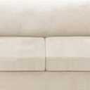 H.VERSAILTEX Sofa Cover 3 Piece Loveseat Slipcovers Thick Velvet Couch Cover Furniture Protector Stretch Sofa Covers for 2 Cushion Couch with 2 Individual T Cushion Covers Washable, Ivory