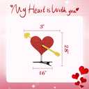 YanJie 2pcs Valentines Day Hair Clips for Girls Glitter Heart Clip with Springs Red Hair Accessories for Women Cupid Accessories Cute Hairpin (Red Gold Small)