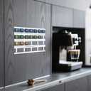 4 Sets Adhesive Coffee Capsule Holders, ABS Wall Mounted Coffee Pod Holders with Adhesive Strips and Extended Fixed Brackets Suitable for Storage & Displaying