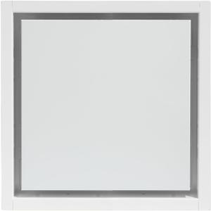 Fittes Framed Exhaust Mount [Luxe], Minimalist Solid Steel Bathroom Ventilation Fan Upgrade Cover for Wall or Ceiling, Easy 15-Min DIY Install, 14.25"x14.25" Cotton White