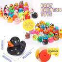 LINICE 30 Pcs Rubber Ducks, Random Assortment Ducks Bulk, Mini Rubber Duckies for Toddler Baby Bath Toys, Kids Bath Pool Toys Birthday Gifts Party Favors