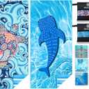 Microfiber Thin Lightweight Beach Towel Sand Free Quick Dry Absorbent Compact Towels for Swimming Pool Camping Beach Accessories Large Easy Pack Travel Things for Vacation Essentials Adult Gift