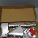 POEWAUVE Halloween Costume Accessories Silver Funnel Hat Axe Heart Brooch Silvery Gloves Set Halloween Costume Accessories for Man Women Cosplay Party 