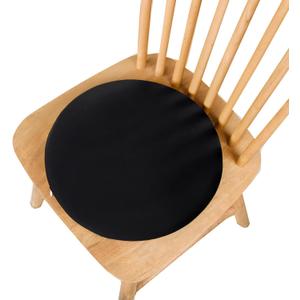 Greenjin 14" Memory Foam Seat Cushion Round Chair Pad for Kitchen Dining Anti-Slip Stool Pad with Removable Cover and Rubber Back Round Seat Cushion for Home Office Black
