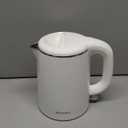 Secura Stainless Steel Double Wall Electric Kettle Water Heater for Tea Coffee w/Auto Shut-Off and Boil-Dry Protection, 1.0L (White) SWK-1001DW/HB-K012