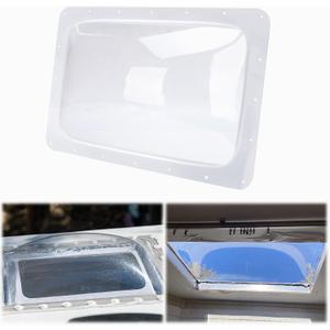 XMK 18" x 26" RV Skylight Replacement Cover for Camper Trailer Motorhome Roof, RV Shower Skylight Cover Outer Dome Fit 14" x 22" Openings, Impact Resistant, Clear XMK 18" x 26" RV Skylight Replacement Cover for Camper Trailer Motorhome Roof, RV Shower Skylight Cover Outer Dome Fit 14" x 22" Openings, Impact Resistant, Clear