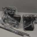 Consumest Corner Shower Caddy Standing - 3-Tier Stainless Steel Shower Organizer with Soap Holder and 4 Hooks, Large Capacity Corner Shelf Stand for Bathroom, Rest Room, Black