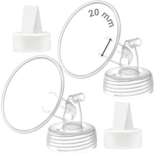 Maymom 20 mm Flange and Duckbill Valve Compatible with Spectra S1 Spectra S2 Spectra 9 Plus Not Original Spectra Pump Parts Replace Spectra S2 Pump Parts Spectra Flange Spectra Duckbill Valve