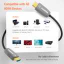 RUIPRO 8K HDMI Fiber Optic Cable CL2 Rated 50 Feet 48Gbps 8K60Hz 4K120Hz Dynamic HDR eARC HDCP2.2/2.3 for RTX4080/4090/3080/3090, Xbox S/X, PS5/4, AVR, Projector, LG/Samsung/Sony TV