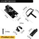 Swinging Shed Door Latch with Handle for Indoor/Outdoor Use, Heavy Duty with WeatherGuard Coating, Black
