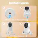 Baby Monitor Mount - Universal Adjustable Monitor Flex Stand for Hello Baby, Nanit Pro, Infant Optics, VTech & Most Baby Monitors - Detachable Arm Camera Clip Mount with Cute Stickers for Crib
