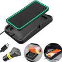 Wireless Charger Car Fast Charging pad,POLMXS 15W Wireless Phone Charger Cell Phone Cordless Flat Charging mat Compatible with iPhone 11/12/12/14/15 Galaxy S21/S22/S23/24 NOTE10(XP01)