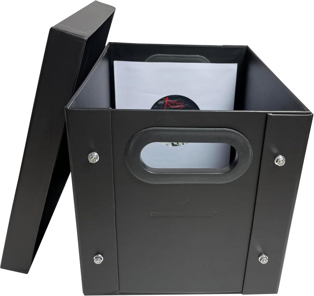 CheckOutStore 1 Black 7" Vinyl Record 45 RPM Storage Box