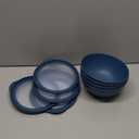 Homienly Bowls for Kitchen, Wheat Straw Bowls with Lids, Salad Container for Lunch, Unbreakable Microwave and Dishwasher Safe 40 OZ Large Bowl for Soup, Cereal, Ramen, RV, Camping, College Dorm, Blue