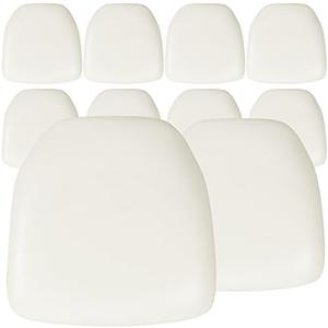 Flash Furniture Amelia 10 Pack Hard White Vinyl Chiavari Chair Cushion