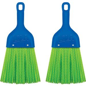 2 x LOLA Heavy Duty Whisk Broom, Hand Brush, 2 Pack Durable Bristles, Whisks Away Dirt & Debris, Compact, Hang Hole for Easy Storage, Indoor/Outdoor