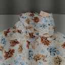 PRETTYGARDEN Women's Summer Mini Sundress Casual Spaghetti Strap Dresses Floral Sleeveless Ruffle Short Dress with Belt (Medium, Apricot)