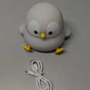 ATSUI Penguin Night Light, LED Squishy Novelty Animal Night Lamp, Food Grade Silicone, 2 Level Dimmable, Nursery Nightlight for Desk Decor, Funny Gifts Stuff for Boys Girls Baby, White Elephant Gifts