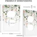 Green Pink Floral Flower Rustic Eucalyptus Leaves Wildflower Outlet Covers 1 Gang Duplex Light Switch Cover Decorative Switch Plates Electrical Receptacle Faceplate Wall Plate for Bedroom Living Room