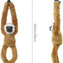 Stuffed Monkey Toys Hanging Stuffed Animal, Hooks and Stuffed Animals with Rings for Kids,Gifts for Boys and Girls Hanging 20inches(Brown)