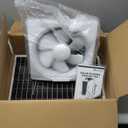 Mxmoonfree Solar Powered Exhaust Fan Kit, 30W Solar Panel + 10'' High-airflow Shutter Exhaust Fan, Ventilation Solution for Greenhouse, Sheds, Chicken Coops, Pet Houses, RVs, Garages, Attics