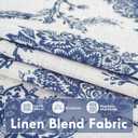 DriftAway Linen Floral Paisley Navy Blackout Curtains for Living Room Bedroom 96 Inch Length 2 Panels Lined Grommet Window Drapes Thermal Farmhouse Country Jacobean Curtains