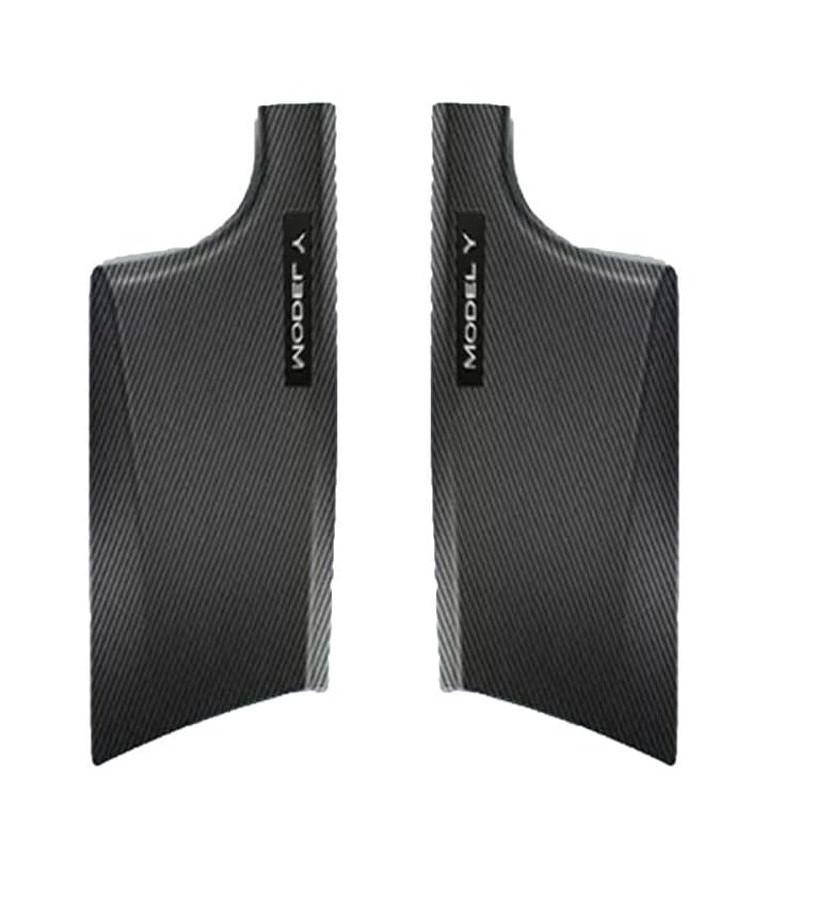 Door sill Protectors Tesla Model Y 2021-2023, Model Y 5-Seater (not Suitable for 7-Seater) Carbon Fiber Patterned Front and Rear Door sill Protectors Moulding Cover kit (2-Piece Set)