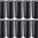 10 Pcs 40ml/1.4 Oz Empty Round Deodorant Containers, Black Empty Twist Up Tubes with Caps, Plastic Deodorant Bottles Refillable Lip Balm Tube for Lipstick Crayon Chapstick DIY Make Own