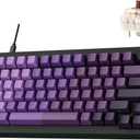 LEMOKEY X4 QMK Wired Mechanical Keyboard, 75% Layout South-Facing Red Backlit, Side-Printed Double-Shot PBT Keycaps with Tactile Brown Mechanical Switch for Windows