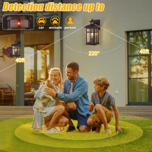 1 Pack Motion Sensor Outdoor Lights- Outdoor Porch Lights Light Fixtures Motion Sensor Bronze, Porch Lights Outdoor Bronze, Exterior Lights for House, Garage, Door