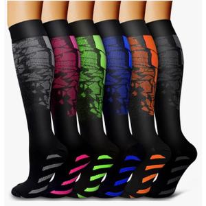 5 Pack Copper Compression Socks for Women and Men Circulation-Best Support for Medical, Running,Nursing,Athletic,L/XL