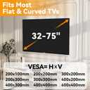 Studless TV Wall Mount for 32-75 inch TVs, Low Profile, No Drill