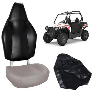 PIT66 Seat Cover, Compatible with Polaris RZR 570 2012-2018/ Fit Polaris RZR 800 2008-2014/ Fit Polaris RZR 900 2011-2014/ Fit ACE 325 570 2014-2017 Vinyl Black Leather Seat Back