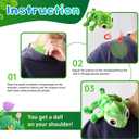 2 x Chameleon Plush DollsGirls and Children Chameleon Shoulder PlushLizard Cosplay Props Merch Gifts for Women Adults Green