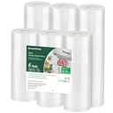 Set Bonsenkitchen Vacuum Sealer Rolls Bags, 11 Pack 6 Rolls 11" x 20' + 5 Rolls 8" x 20' Commercial Grade BPA Free Bag Rolls, Durable Customized Size Food Vac Bags for Storage and Sous Vide Cooking VB3211