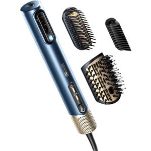 Infiniti PRO CONAIR DigitalAIRE Hair Dryer Drying Wand, Straightener and Styler, Ionic All-in-One Digital Motor Blow Dryer, Includes 3 High-Performance Attachments, Dark Blue