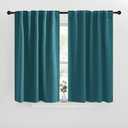 NICETOWN Blackout Curtain Panels for Living Room - (Sea Teal Color) 42x36 inch, 1 Panels Set, Room Darkening Blackout Drapes for Window