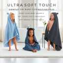 Organic Cotton Toddler Poncho Towel 33"x33" Ultra-Soft Hooded Bath & Beach Towel with Bear Ears Absorbent Kids Towel for Boys & Girls 0-5T, Premium for Pool, Bath & Travel (Blue)