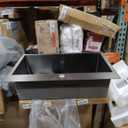 MENATT 28-inch Drop in Kitchen Sink, SUS304 Stainless Steel Single Faucet Hole Single Bowl Topmount Kitchen Sinks (Black), D28" x W18" x H9"