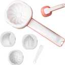 3 Shapes Dumpling Maker Mold Steamed Bun Press with Dough Filling Spoon Stuffed Bun Molds Cooking Tools Reusable Kitchen Gadget for Chinese Dumplings and Pastries
