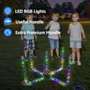 Outdoor Ring Toss Game, Upgraded 15-Inch Backyard and Lawn Games for Adults & Kids, Backyard Camping Sports Activities, Best Party Gifts for Ages 8-12+ Years Old, LED Ring Toss with Carry Case