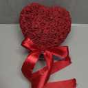 Soulchen Valentine Day Tree Topper 11.8 Inch Heart Tree Topper with Bow Rose Valentines Trees Ornaments Decorations for Valentine's Day Wedding Holiday Party Supplies(Red)