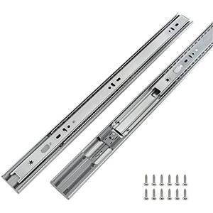 LONTAN 1 Pair Side Mount Heavy Duty Drawer Glides 22 inch Soft Close Drawer Slides 100 LB Capacity Ball Bearing Full Extension Cabinet Rails
