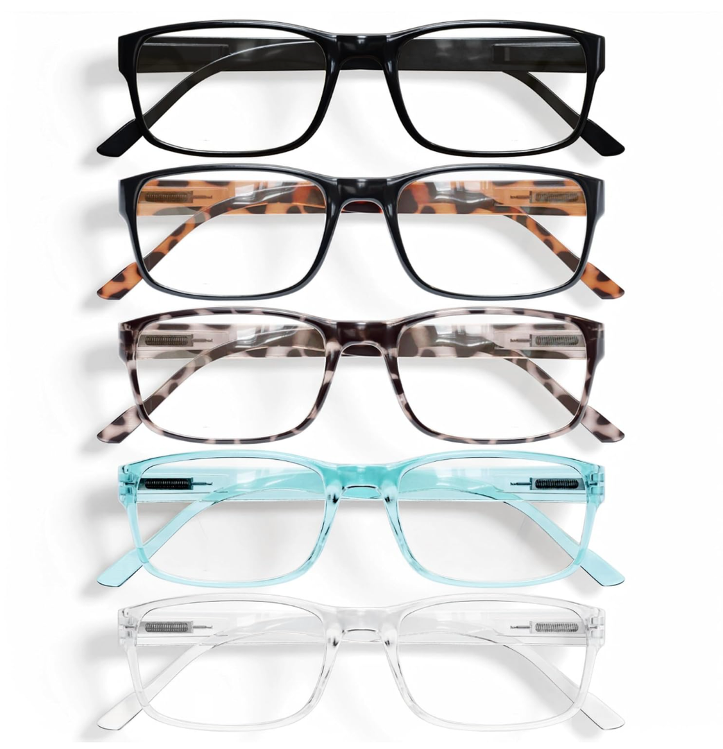 Gaoye Professional Reading Glasses for All Day - Computer Readers with Blue Light Protection - Value Pack +3.5