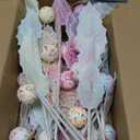 12 Pcs 16 Inch Pastel Christmas Decor Leaf Picks Pastel Candy Christmas Tree Picks Artificial Glitter Macaron Ornaments for Xmas Tree Decorations Topper Vase Filler Wreath Holiday Decor